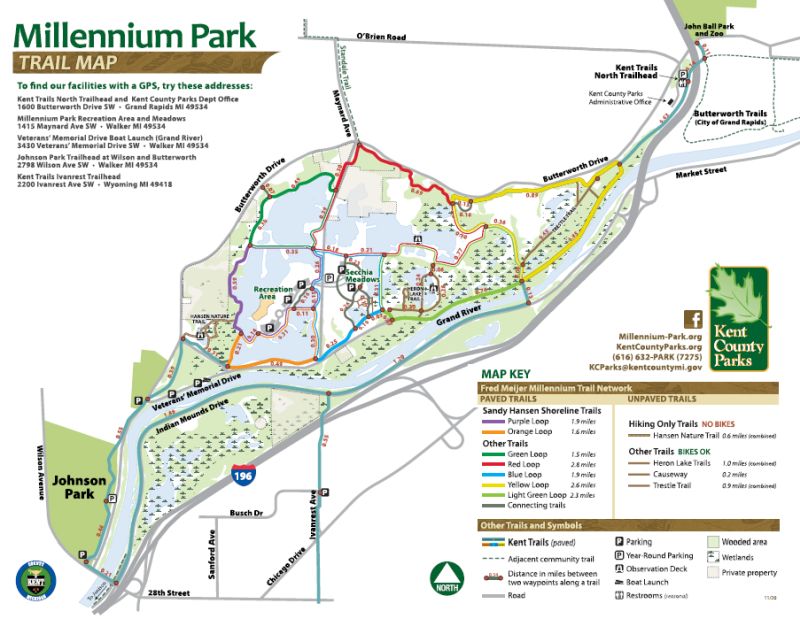 Millennium Park Trail Map