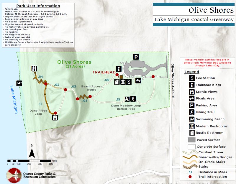 Olive Shores map