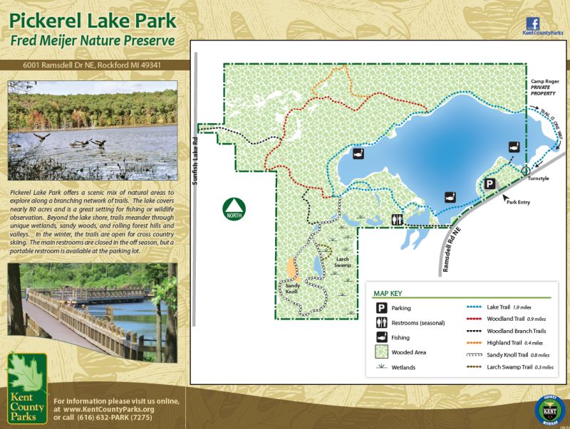 Pickerel Lake Park map
