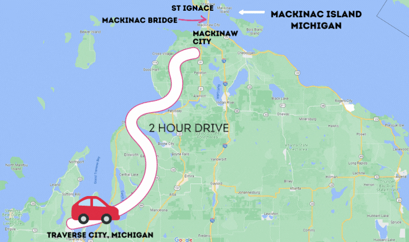 mackinac island location in michigan map