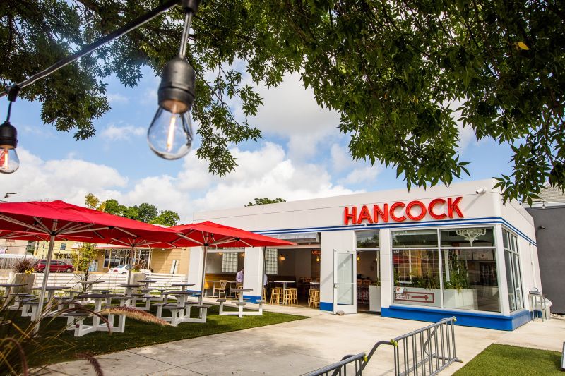 Hancock summer outdoor dining
