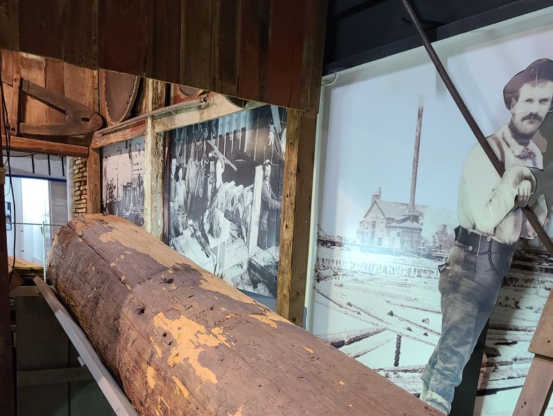 Lakeshore Museum Muskegon history room logging