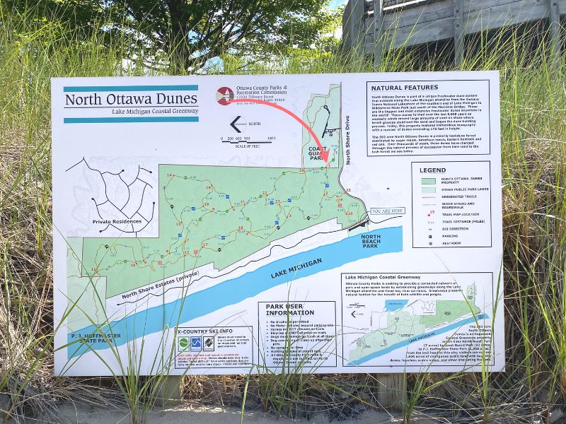 North Ottawa Dunes Trail Map