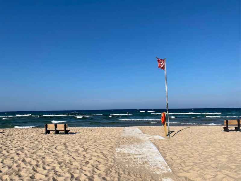 Red Flag Day at Ludington State Park Beach