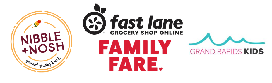 Nibble + Nosh Family Fare fast lane GRKIDS logo