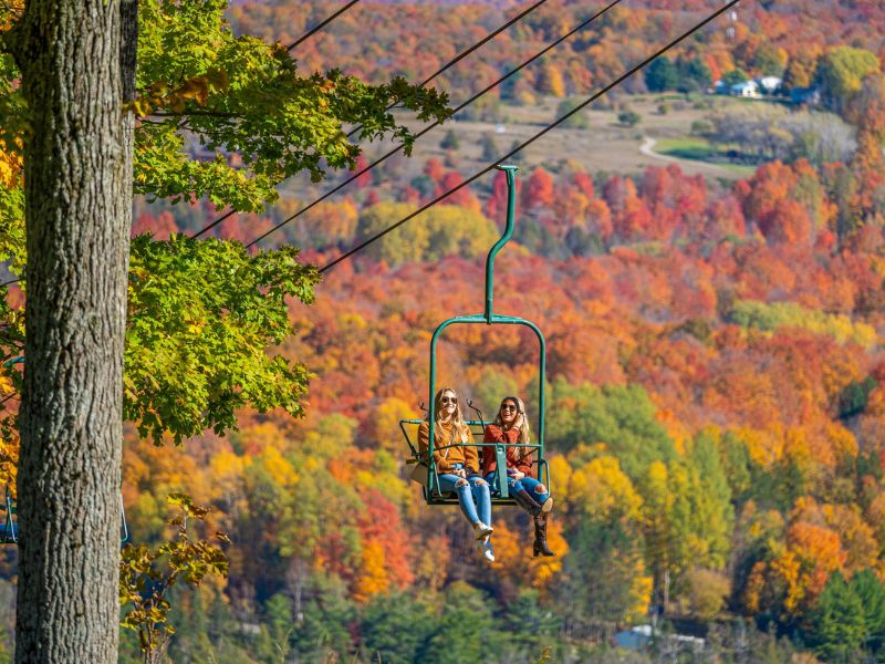 Boyne Mountain Scenic Chairlift Rides Fall Colors