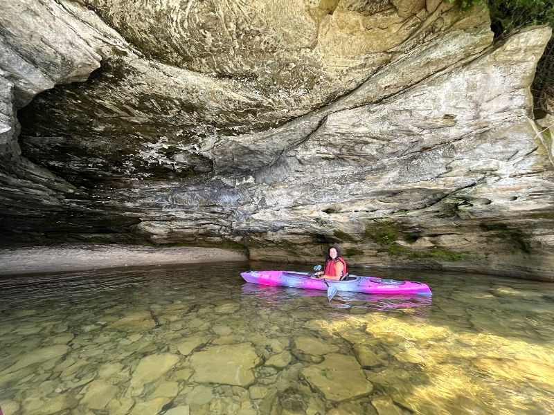 Kayaking Turnip Rock Port Austin