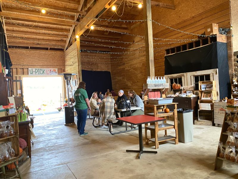 Indoor Dining Area at Red Barn Market