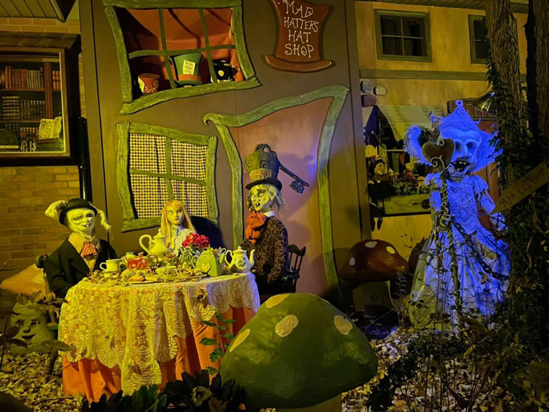 Storybook Hollow Mad Hatter Tea Party Dunahee Halloween House