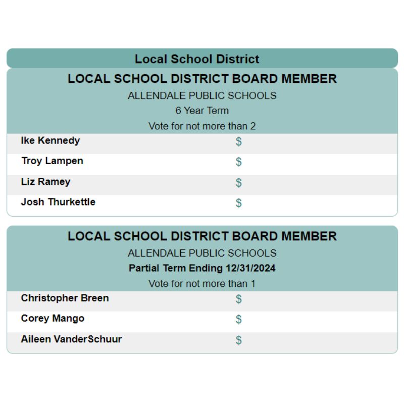 allendale public - school board elections
