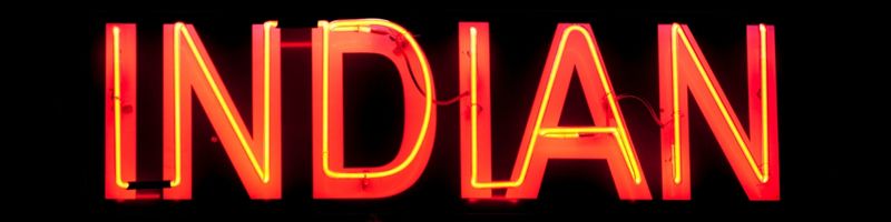 indian food neon banner