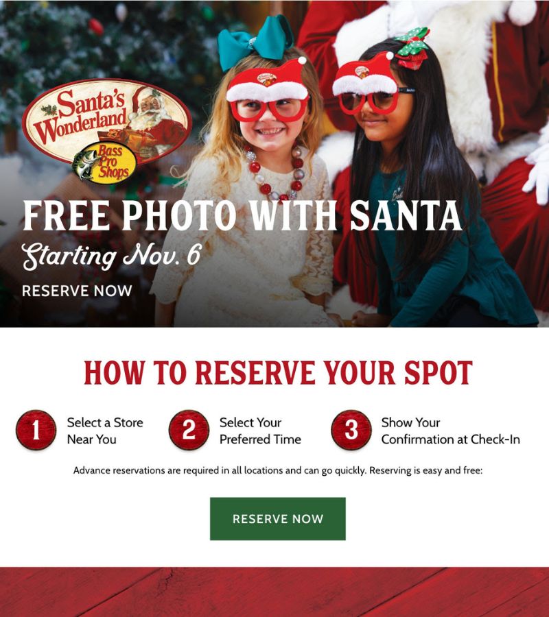 Cabela's Santa Free Photos & Santa Visits Return for 2022 How to Get