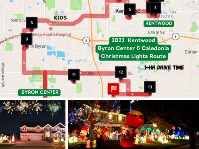 Here's a NoStress, 1Hour Christmas Lights Route for Kentwood, Byron