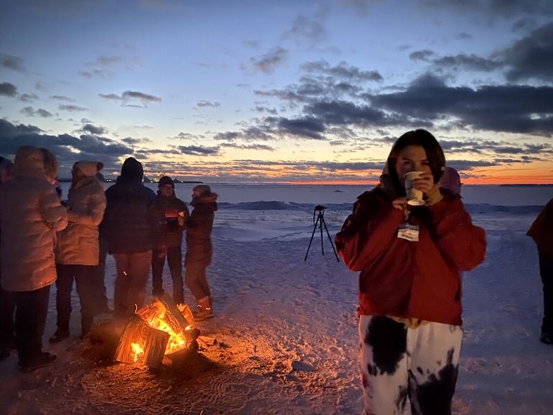 Charlevoix Candlelight Hike hot cocoa