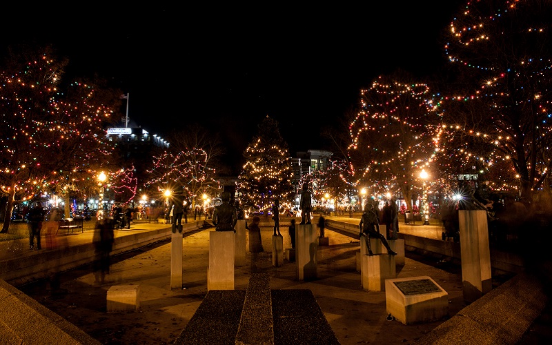 Tree-Lighting-Bronson-Park Kalamazoo Christmas Lights