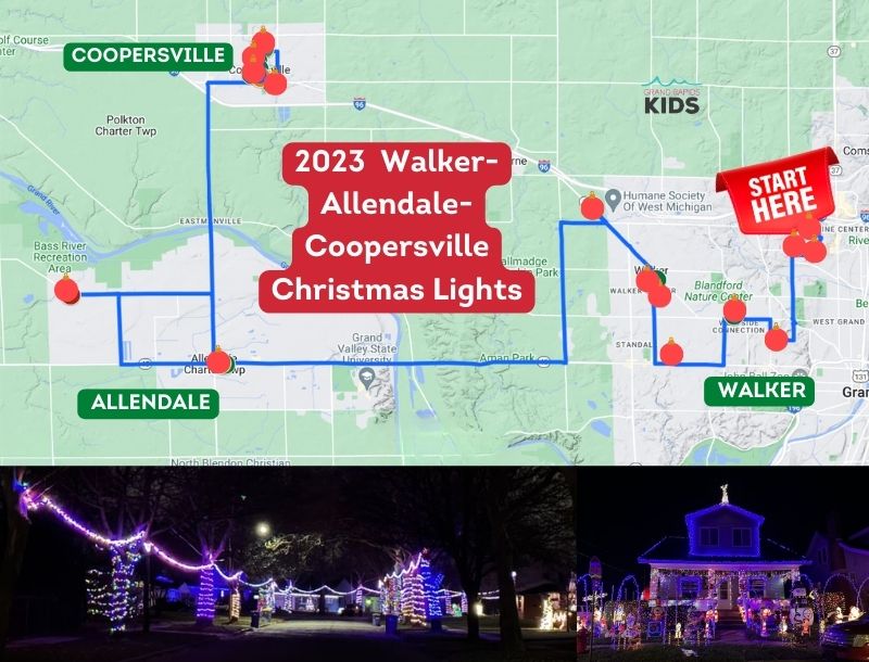 Walker-Coopersville Christmas Lights Map (800 × 600 px)