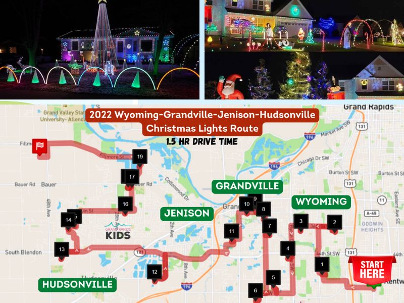 Take this 1.5Hour Route to See the Best Wyoming & Grandville Christmas