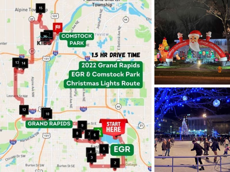 east grand rapids christmas lights route feature