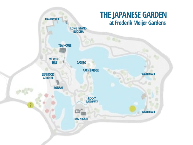 Japanese Garden Map at Frederik Meijer Gardens