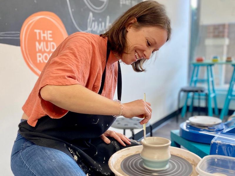 Get Creative at The Mud Room in 2023 Paint Pottery Fuse Glass