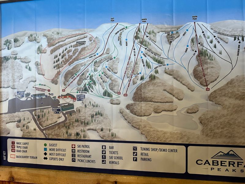 caberfae ski resort map