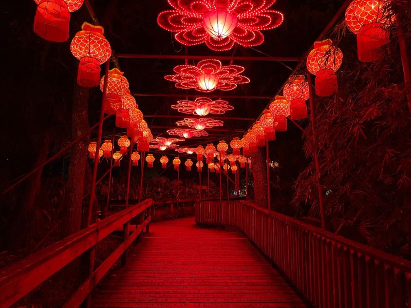 Handcrafted Lantern Festival display