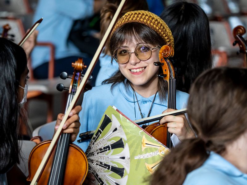 Interlochen Arts Academy Summer Music Camp girl with violin