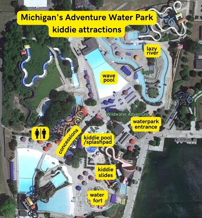 michigan's adventure waterpark for little kids map