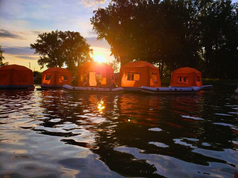 Float Troy floating tents 