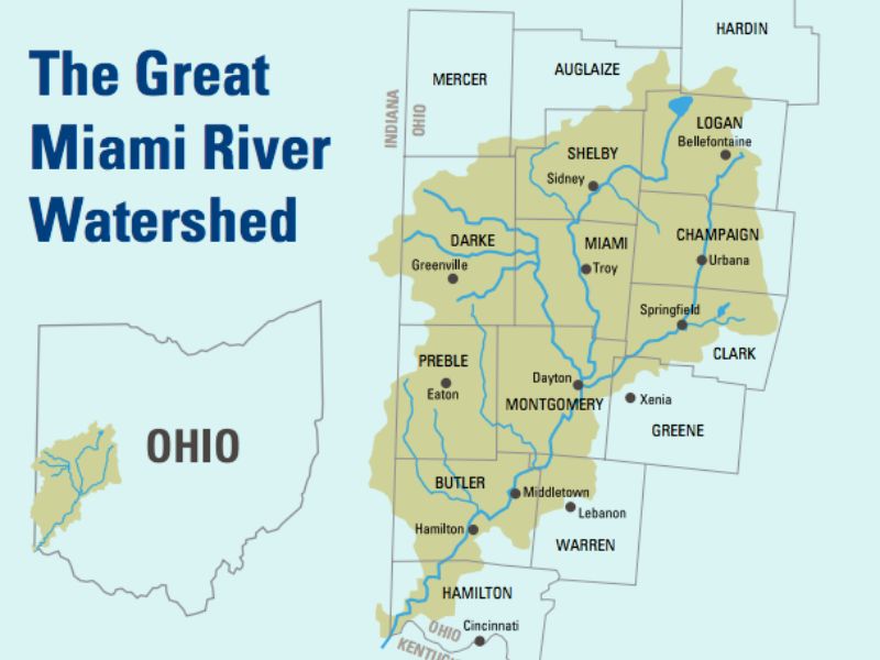 Map of the Great Miami River 