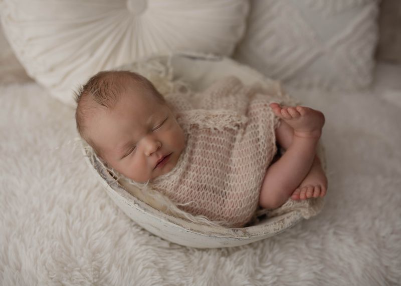 Michelle Corinne Photography newborn in basket