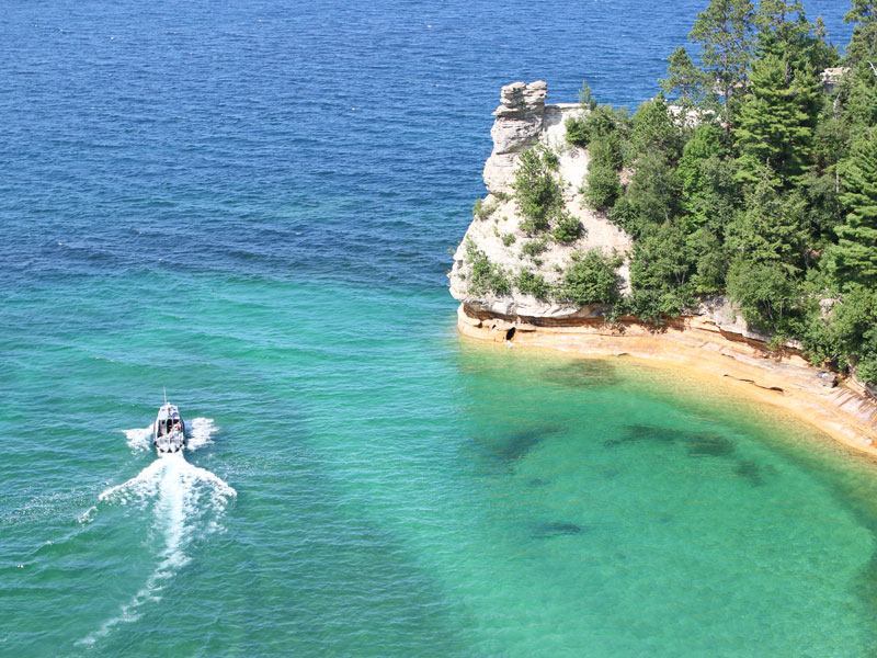 Pictured Rocks National Lakeshore Miner's Castle view. 