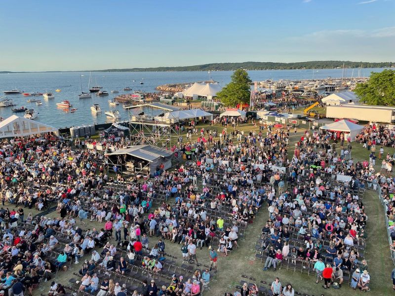 Traverse City Cherry festival concerts and shows in open space