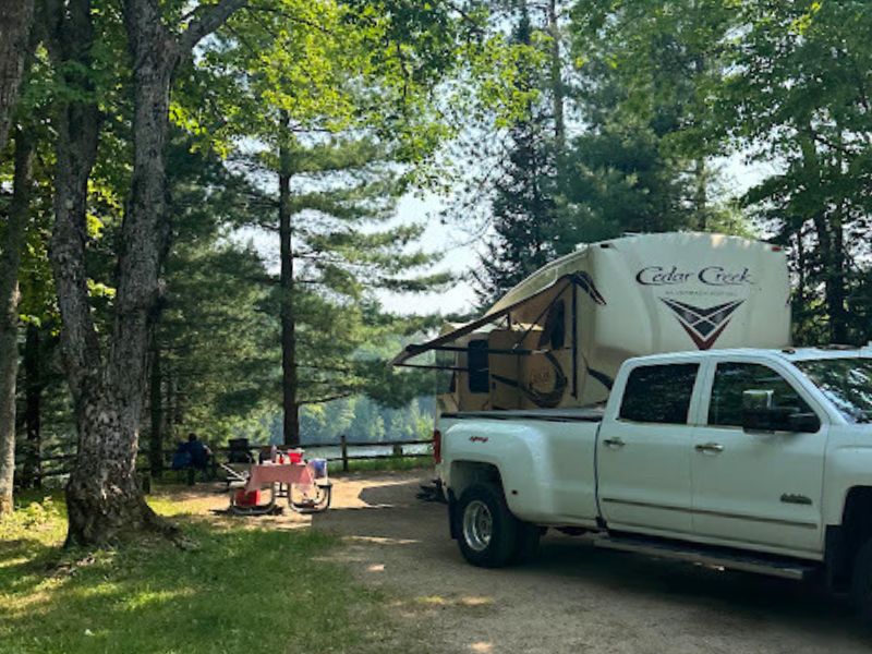 Camping at Tahquamenon Falls State Park - Portage Campground