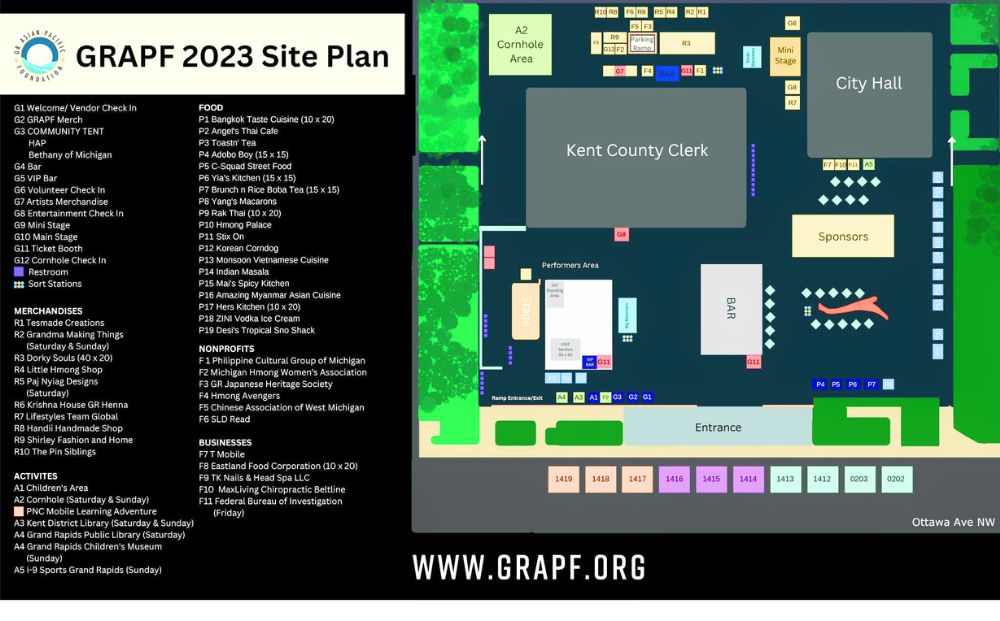Grand Rapids Asian Festival Map 2023 
