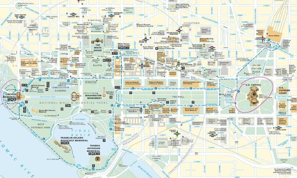 National Mall Map Washington DC - National Park Service 