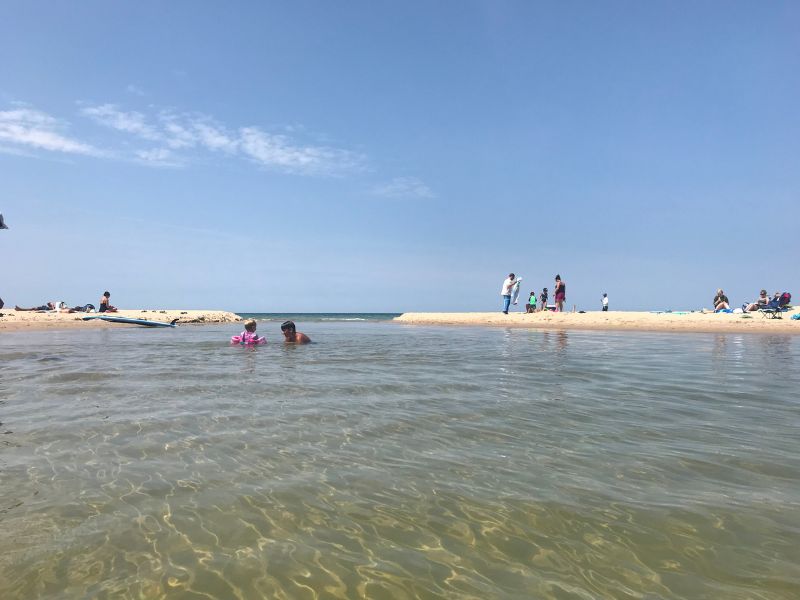 North Bar Lake Beach, part of the Sleeping Bear Dunes Beach lineup, has shallow water great for kids. 