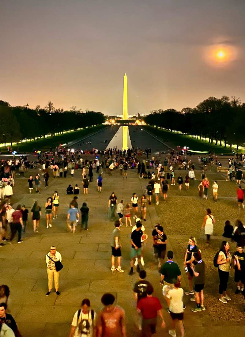 Washington DC Night Reflecting Pool Washington Monument