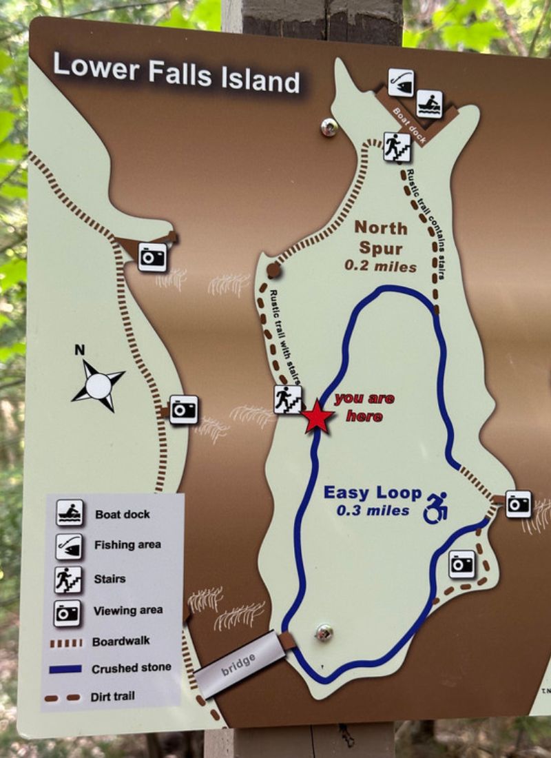 map of island Lower Tahquamenon Falls State Park