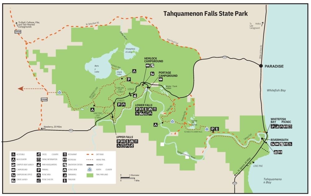 tahquamenon falls state park map