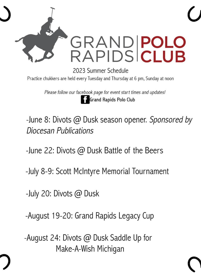 2023 Grand Rapids Polo Club Schedule
