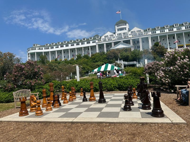 Mackinac Grand Hotel Chess on Lawn - VanderWeide