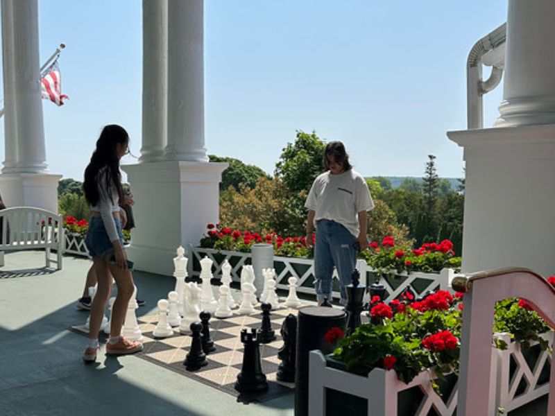 Mackinac Grand Hotel Porch Chess - VanderWeide