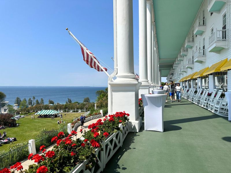 Mackinac Grand Hotel Porch View