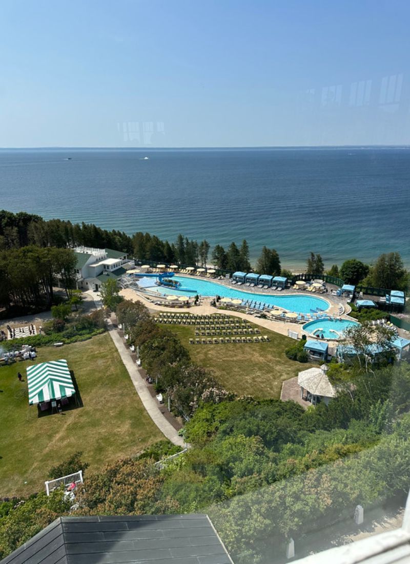 View From Cupola Bar - Grand Hotel Mackinac Island