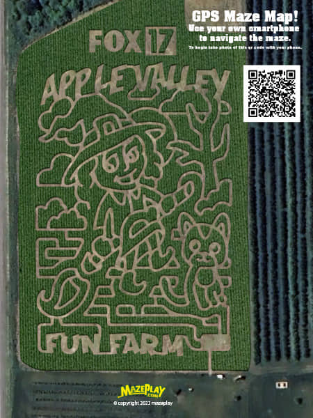 Apple Valley Fun Farm corn maze 2023