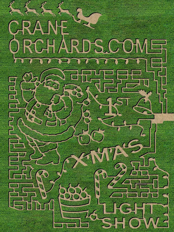 Crane-Orchards-Christmas-corn-maze-2023