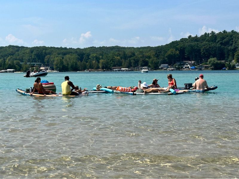 Floating to Torch Lake Sand bar
