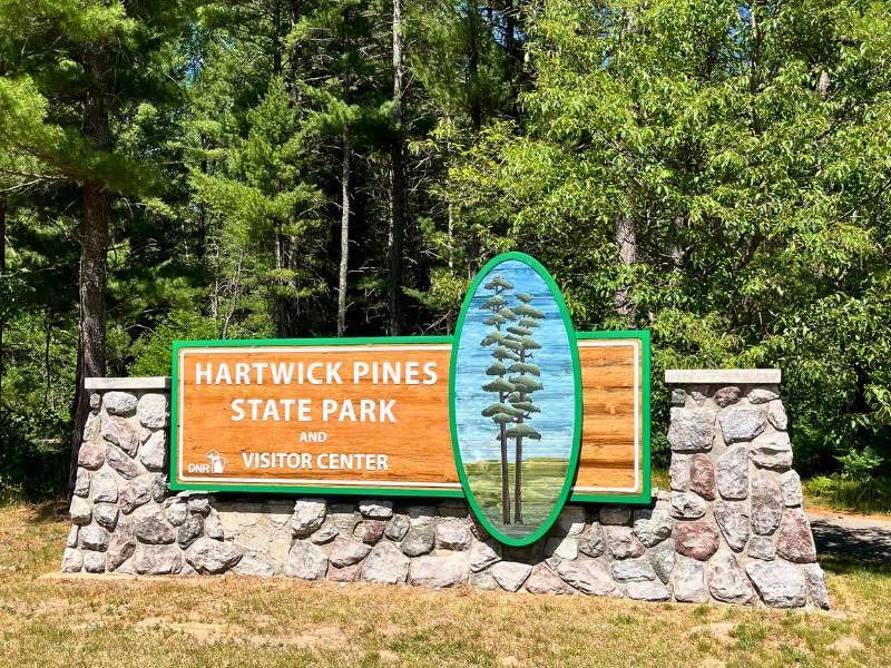 Hartwick Pines State Park Sign