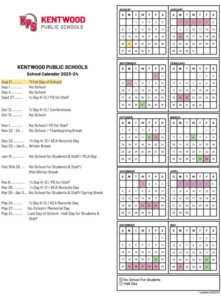 All the Greater Grand Rapids School Calendars 202324 (+GRPS School